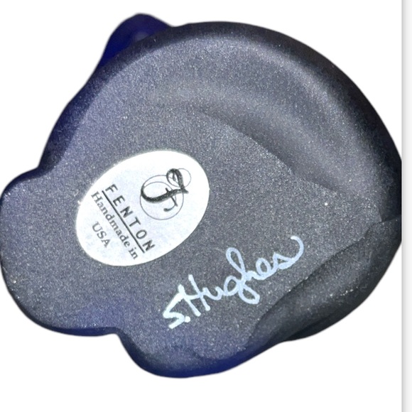 🔹VINTAGE Fenton Art Glass, Stylized Cat Figurine, Cobalt Blue 🔹 - Picture 8 of 11